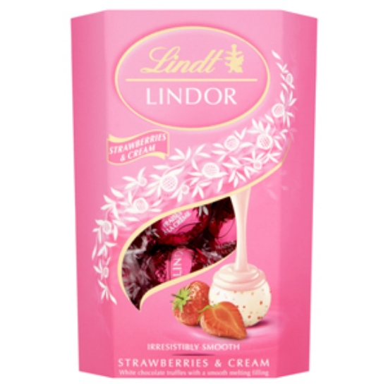 Picture of Lindt Lindor Cornet Strawberries&Cream200g x8